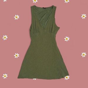 Beverly & Beck Olive Green Halter Mini Dress